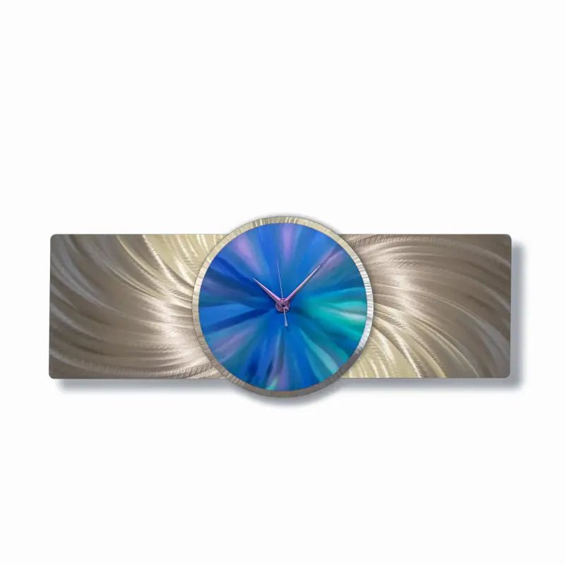 Metal Clock Titled "Affinity" - Modern Elements Metal Art - ME4652294SX