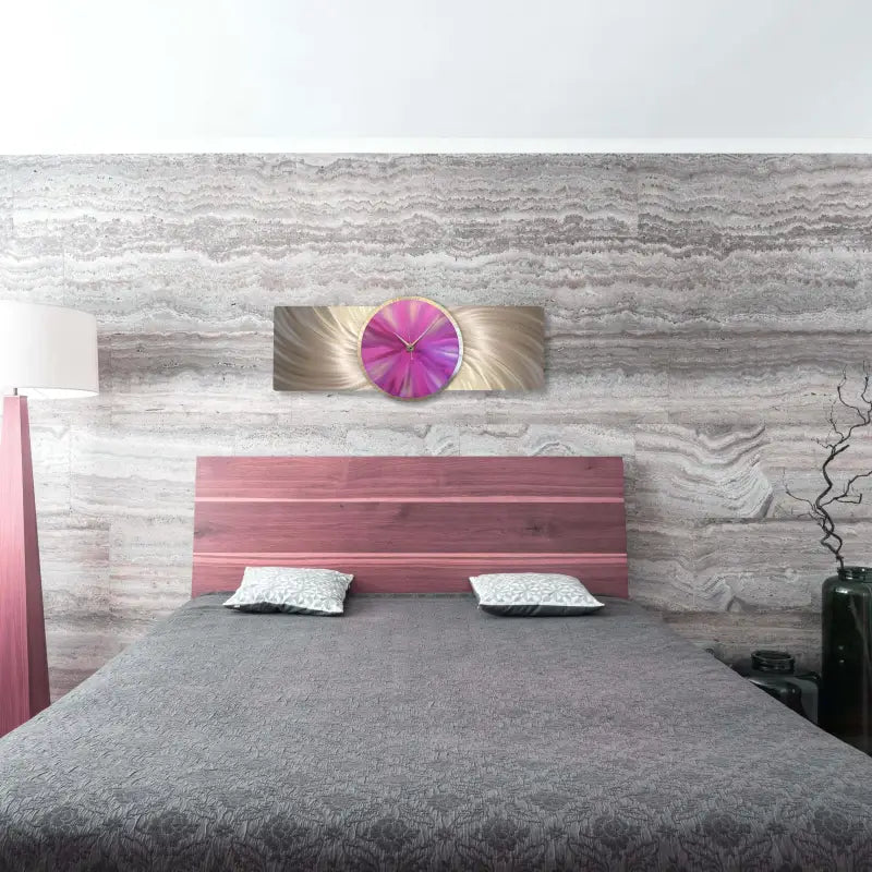 Metal Clock Titled "Affinity" - Modern Elements Metal Art - ME4652292SX
