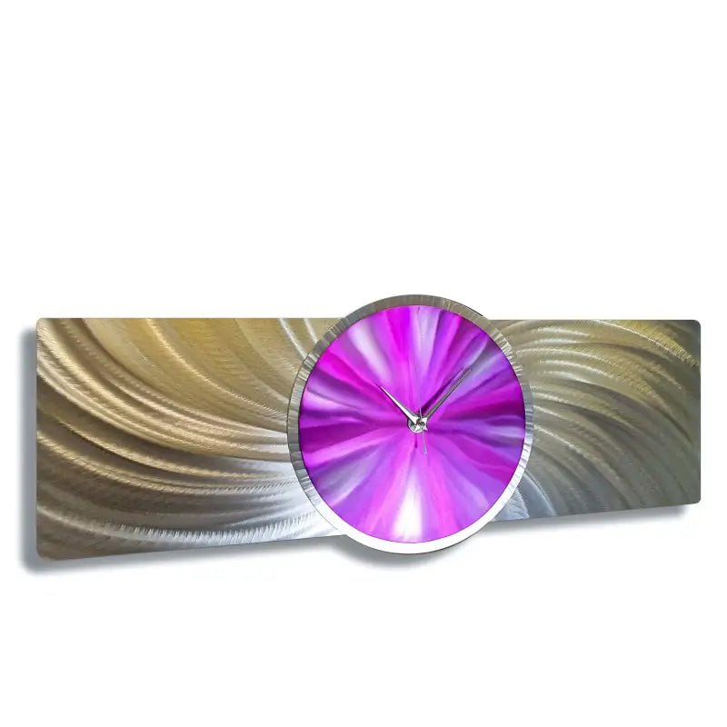 Metal Clock Titled "Affinity" - Modern Elements Metal Art - ME4652293SX