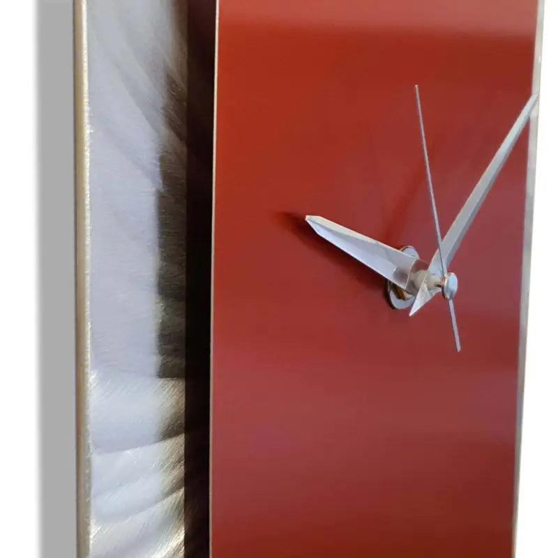 Metal Wall Clock Titled ’Hyperion’ (Red Edition) £119.99 Christopher Henderson