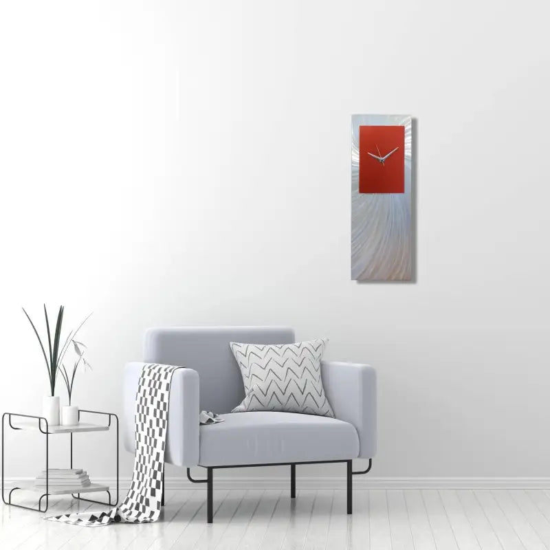 Metal Wall Clock Titled ’Hyperion’ (Red Edition) £119.99 Christopher Henderson