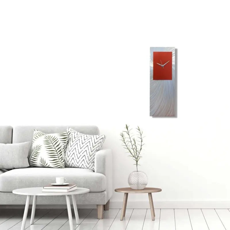Metal Wall Clock Titled ’Hyperion’ (Red Edition) £119.99 Christopher Henderson