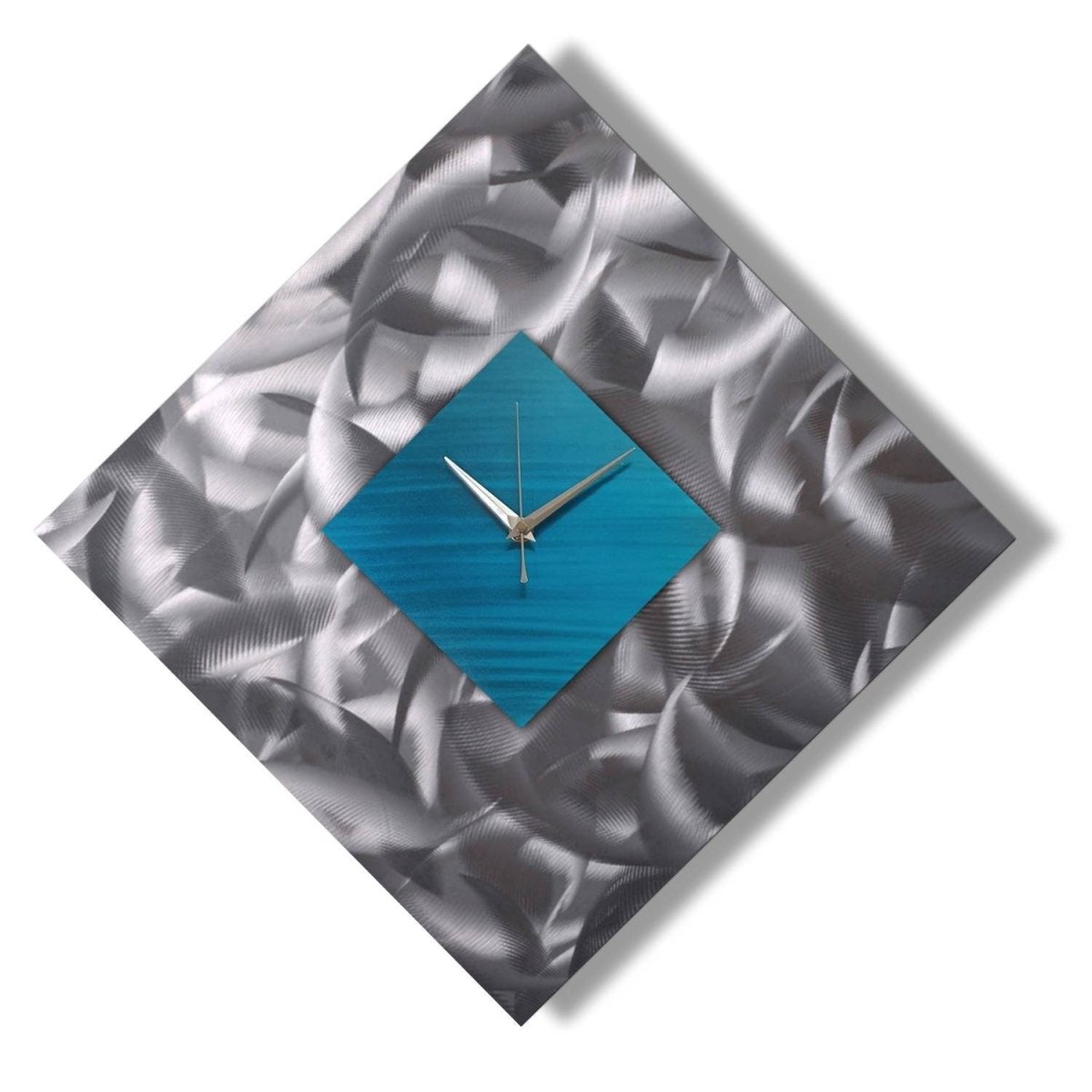 Modern Metal Art Clock - Wall Decor, Abstract Art Unique Contemporary Art - Modern Elements Metal Art - UT8629KU