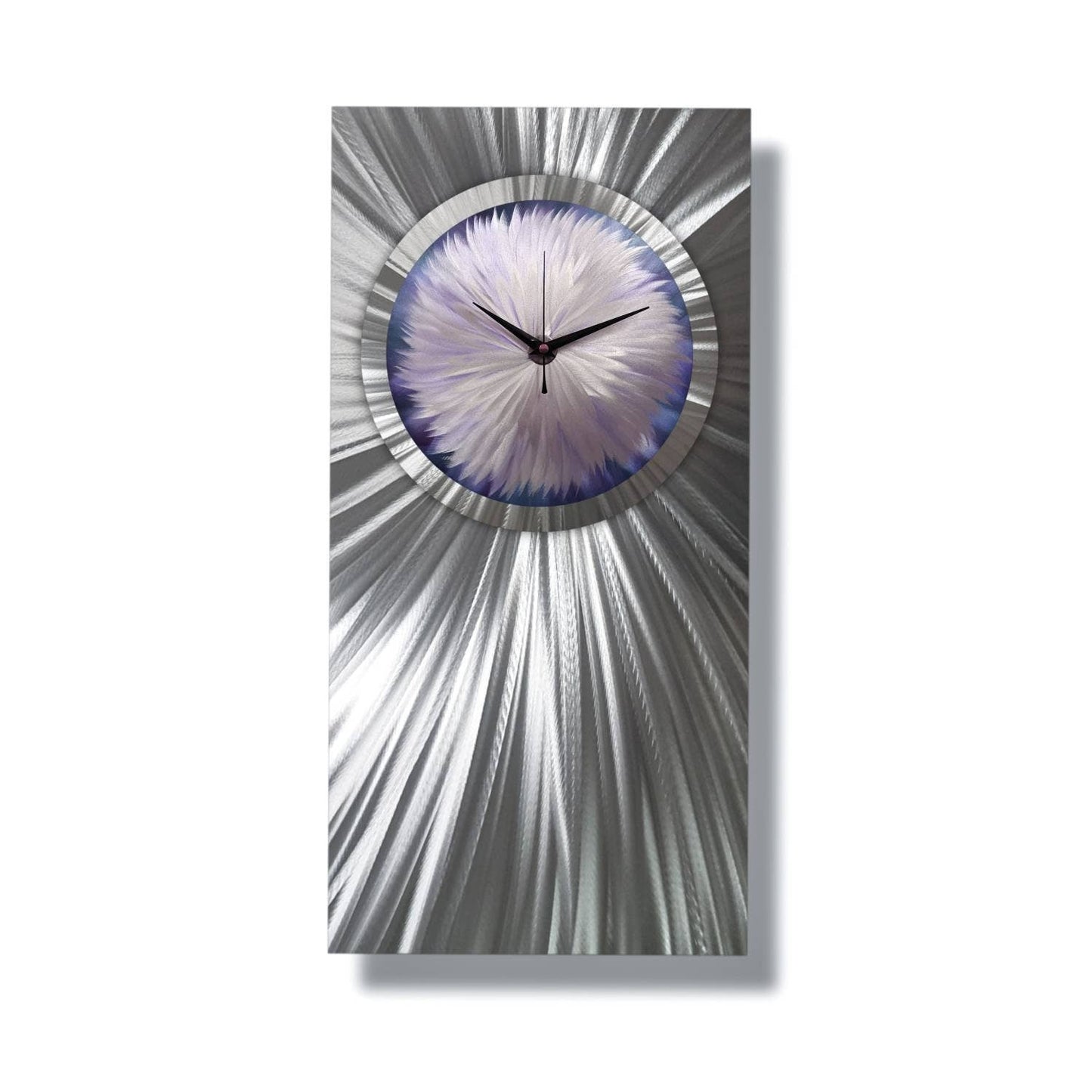 Modern Metal Clock Titled Florence Bloom - Modern Elements Metal Art