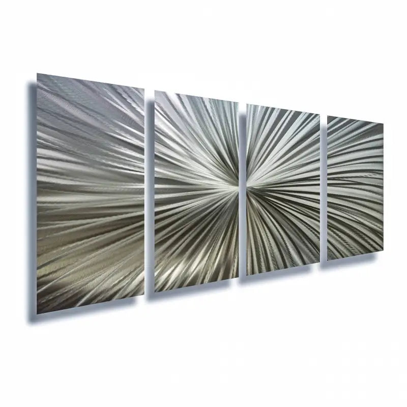 Mult Panel Wall Art Titled "Xplosion" (Set of 4) - Modern Elements Metal Art