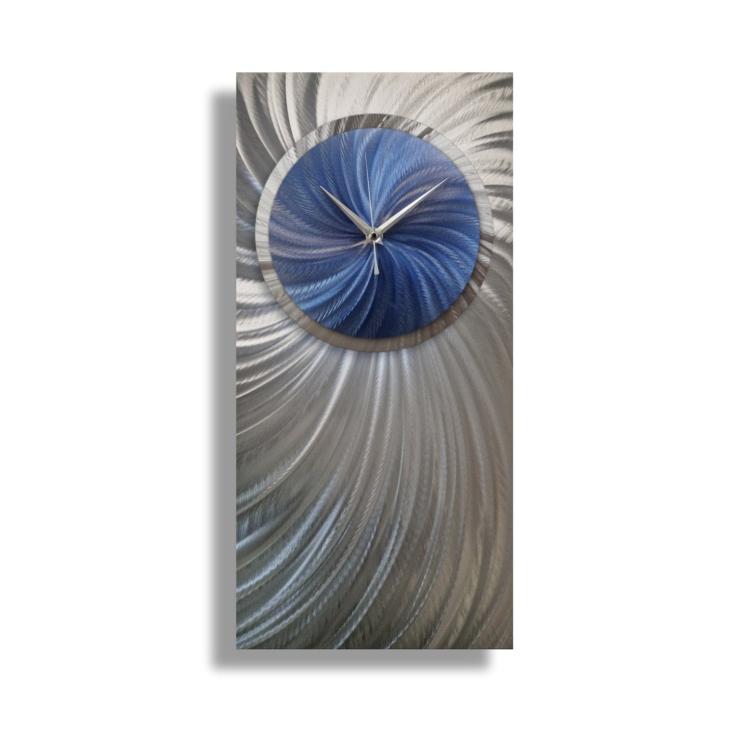 Navy Blue Modern Wall Clock Titled Neptune - Modern Elements Metal Art - ME0377225