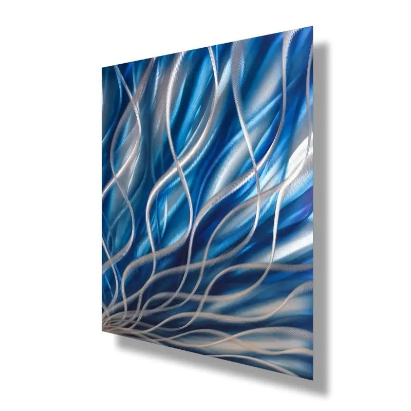 Navy Blue Painting Titled "Kosmosis" - Modern Elements Metal Art - ME7838SX