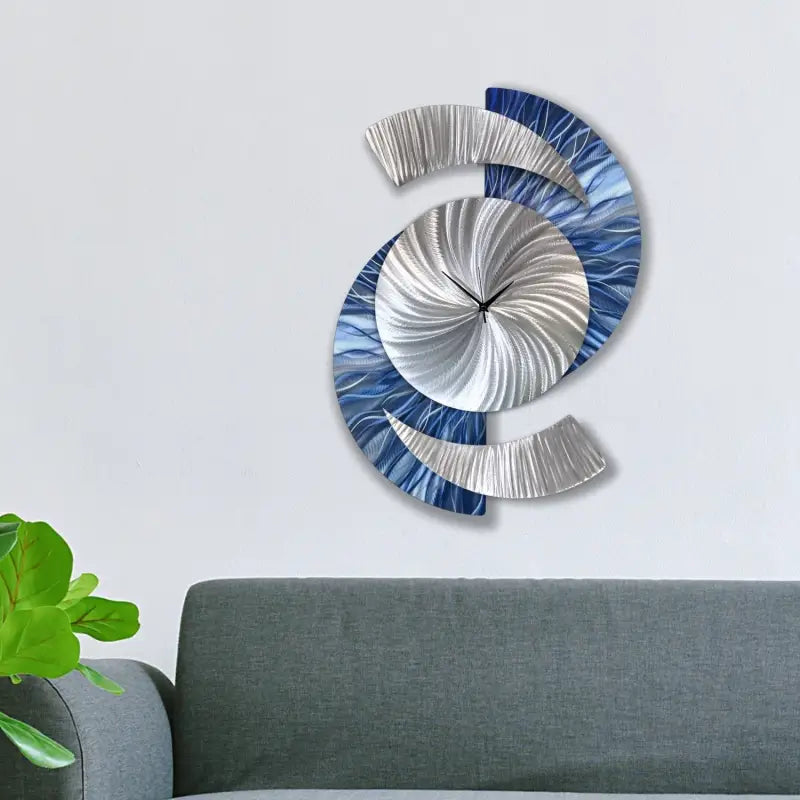 Navy Blue Wall Clock Titled ’Elliptical’ £159.99 Christopher Henderson