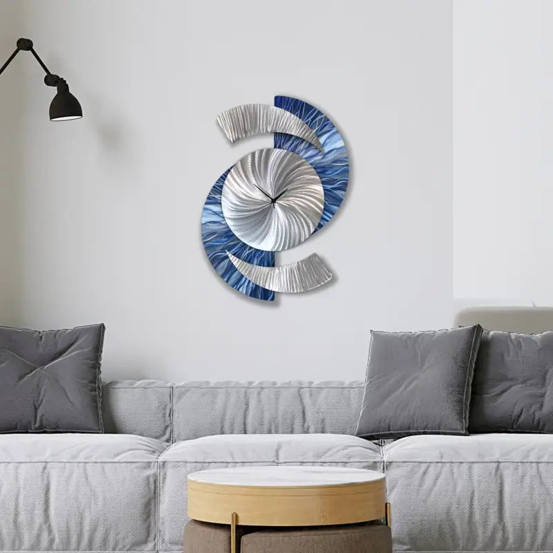 Navy Blue Wall Clock Titled ’Elliptical’ £159.99 Christopher Henderson