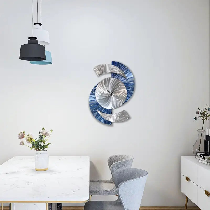 Navy Blue Wall Clock Titled ’Elliptical’ £159.99 Christopher Henderson