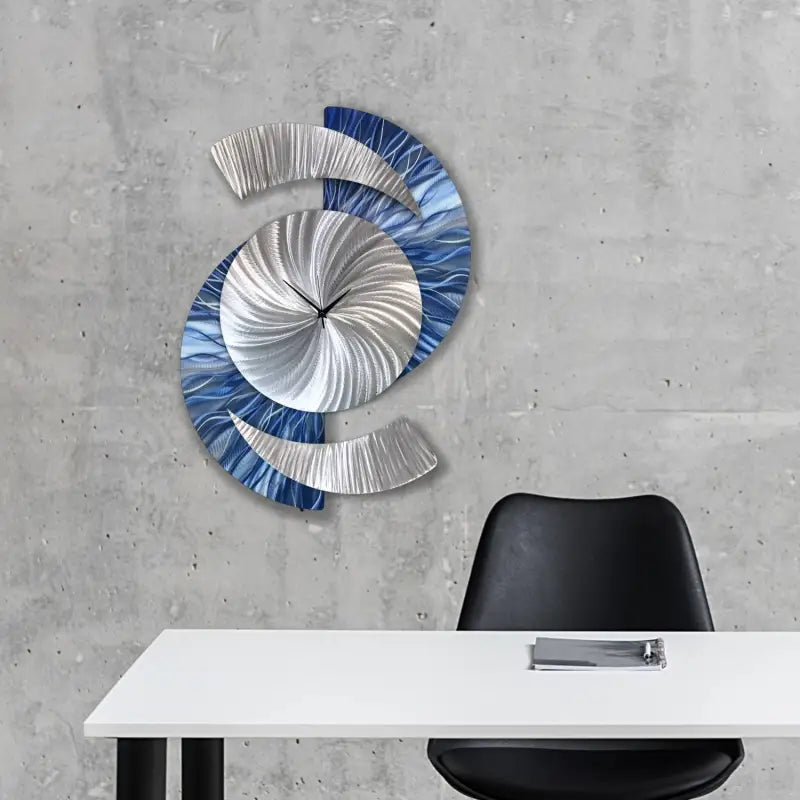 Navy Blue Wall Clock Titled ’Elliptical’ £159.99 Christopher Henderson