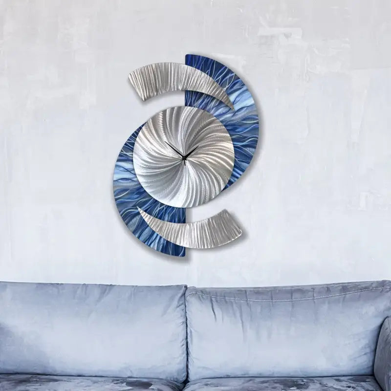 Navy Blue Wall Clock Titled ’Elliptical’ £159.99 Christopher Henderson