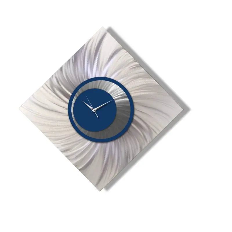 Navy Blue Wall Clock Titled "Orthodox" - Modern Elements Metal Art - MEA369OH