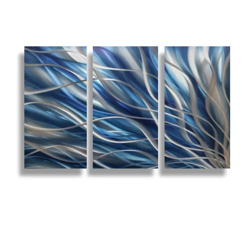 Navy Blue Wall Decor Titled "Kosmosis" - Modern Elements Metal Art - ME46545H