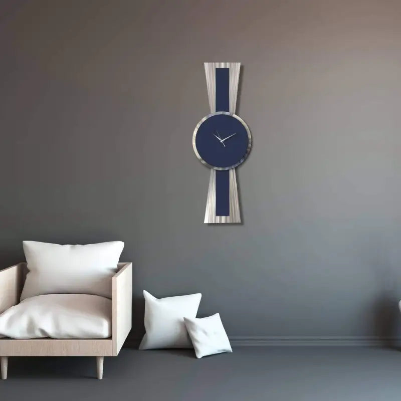 Navy Wall Clock Titled Sentinel £169.99 Christopher Henderson