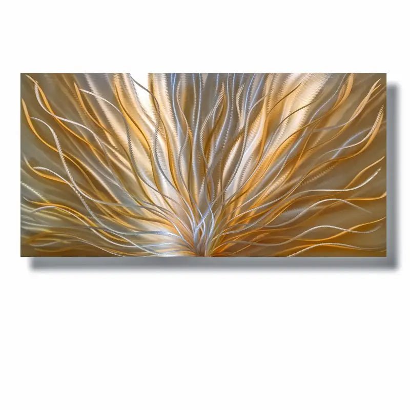 Orange Wall Art Titled "Inbloom" (Orange Edition) - Modern Elements Metal Art - ME889798SX