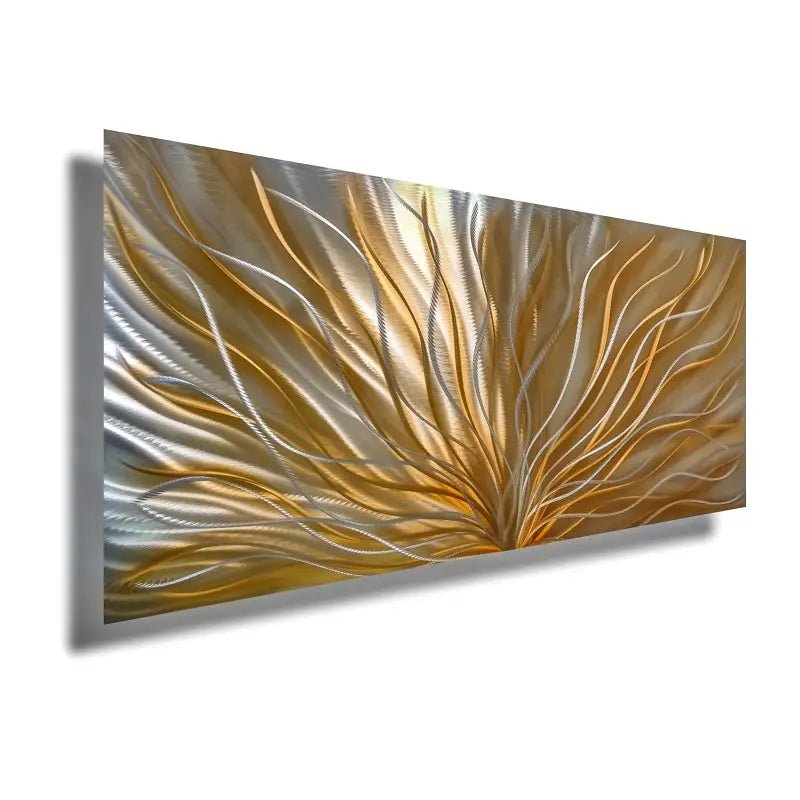 Orange Wall Art Titled "Inbloom" (Orange Edition) - Modern Elements Metal Art - ME889798SX