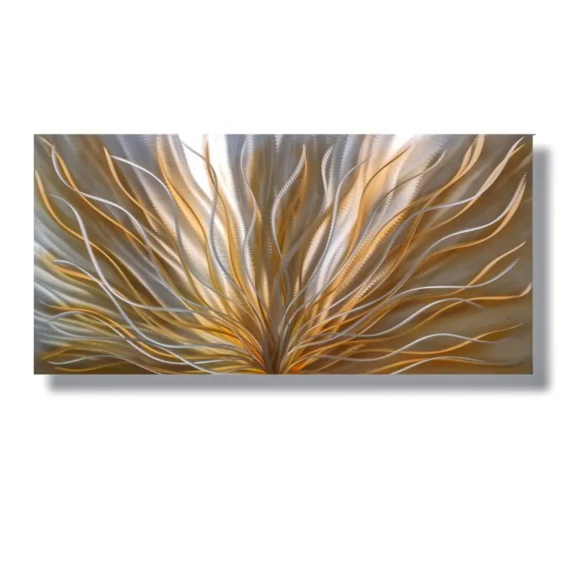 Orange Wall Art Titled "Inbloom" (Orange Edition) - Modern Elements Metal Art - ME889798SX
