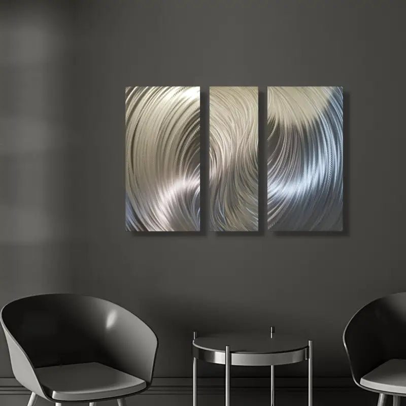 Oversized Wall Art Titled "Zeus" (Set of 3) - Modern Elements Metal Art - ME960TN