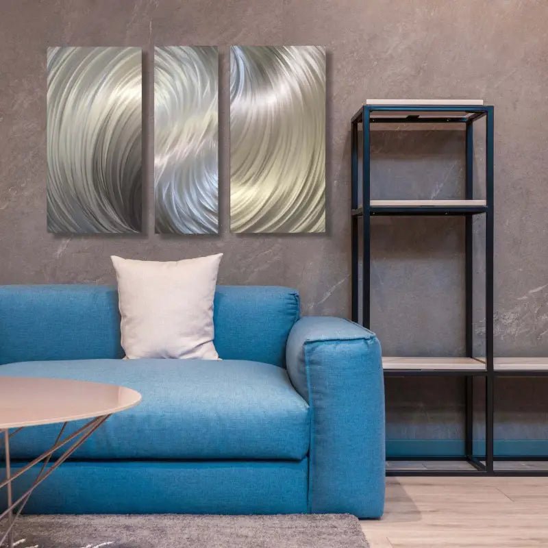 Oversized Wall Art Titled "Zeus" (Set of 3) - Modern Elements Metal Art - ME960TN