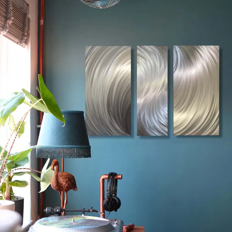 Oversized Wall Art Titled "Zeus" (Set of 3) - Modern Elements Metal Art - ME960TN