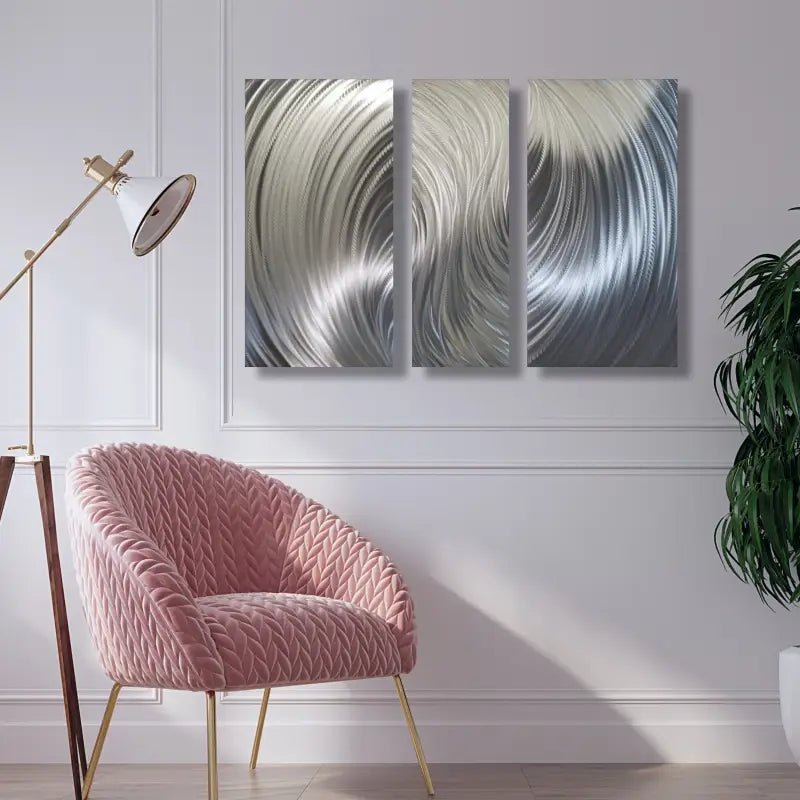 Oversized Wall Art Titled "Zeus" (Set of 3) - Modern Elements Metal Art - ME960TN