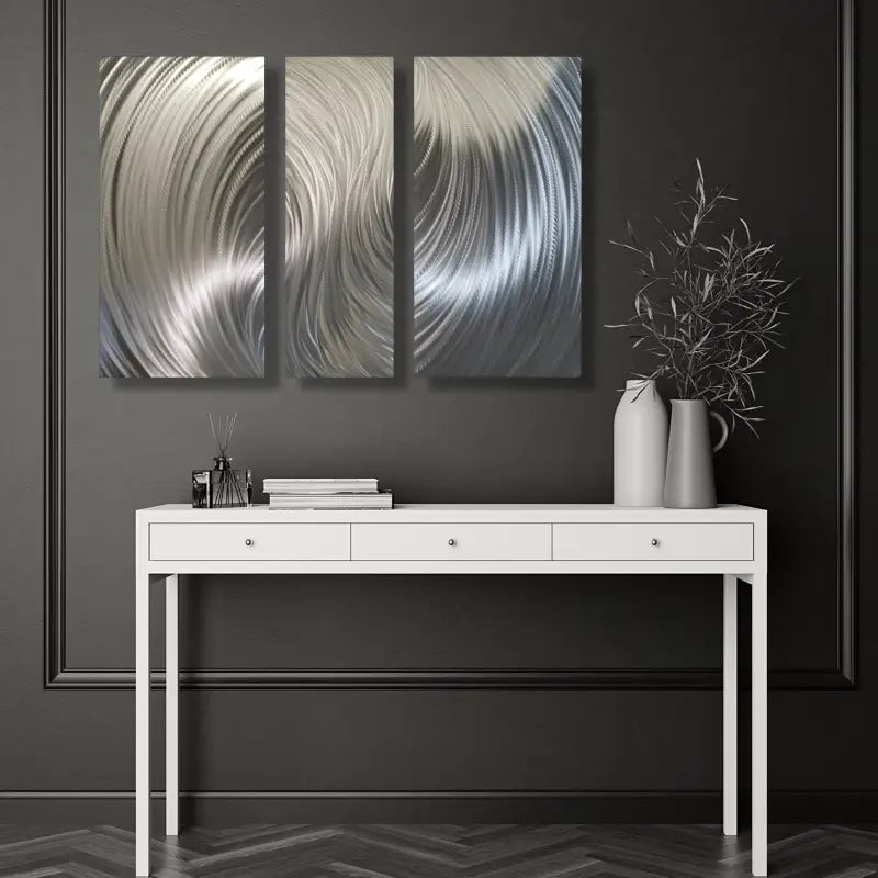 Oversized Wall Art Titled "Zeus" (Set of 3) - Modern Elements Metal Art - ME960TN