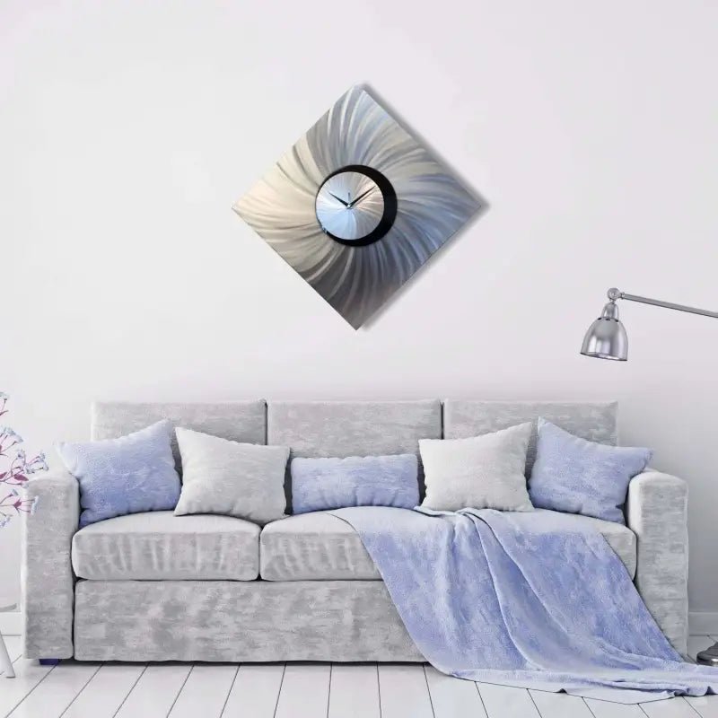Oversized Wall Clock Titled "Orthodox" (Silver Edition) - Modern Elements Metal Art - NJ9753FE