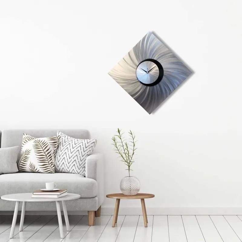 Oversized Wall Clock Titled "Orthodox" (Silver Edition) - Modern Elements Metal Art - NJ9753FE