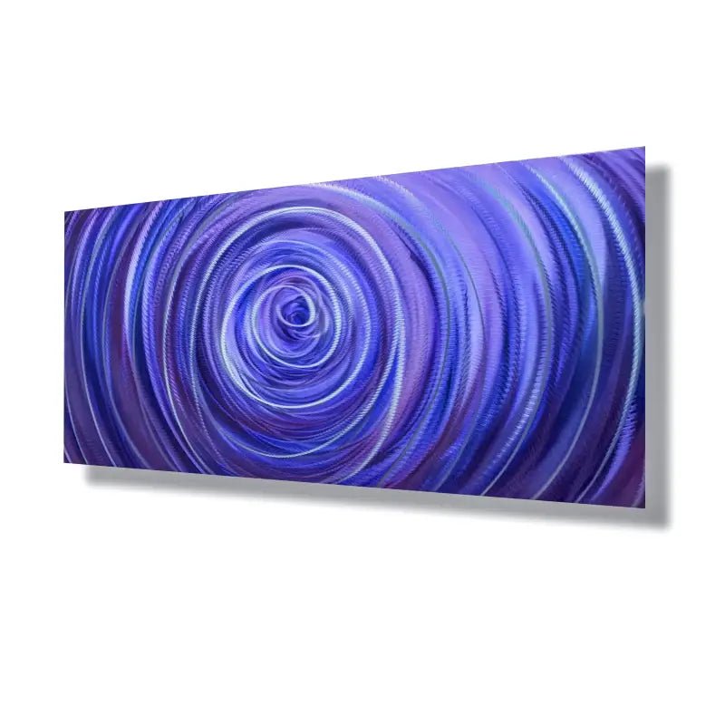 Purple Wall Art Titled "Wormhole" (Purple & Blue Edition) - Modern Elements Metal Art - ME737829