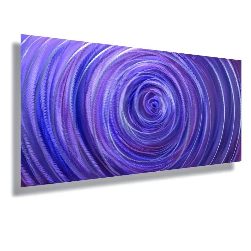 Purple Wall Art Titled "Wormhole" (Purple & Blue Edition) - Modern Elements Metal Art - ME737829