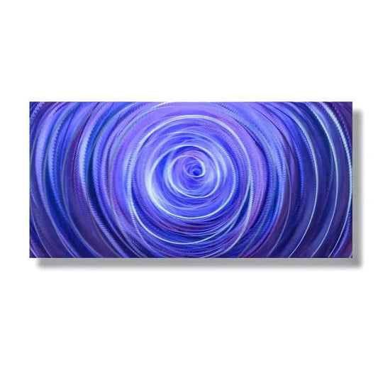 Purple Wall Art Titled "Wormhole" (Purple & Blue Edition) - Modern Elements Metal Art - ME737829