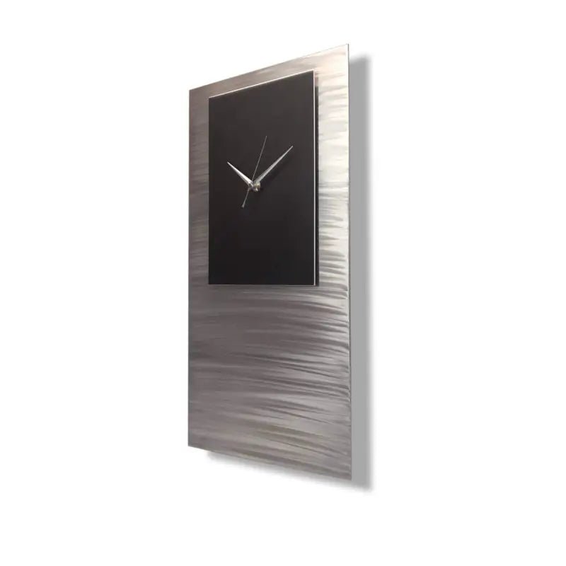 Rectangular Clock Titled "Proteus" - Modern Elements Metal Art - MO96UN2