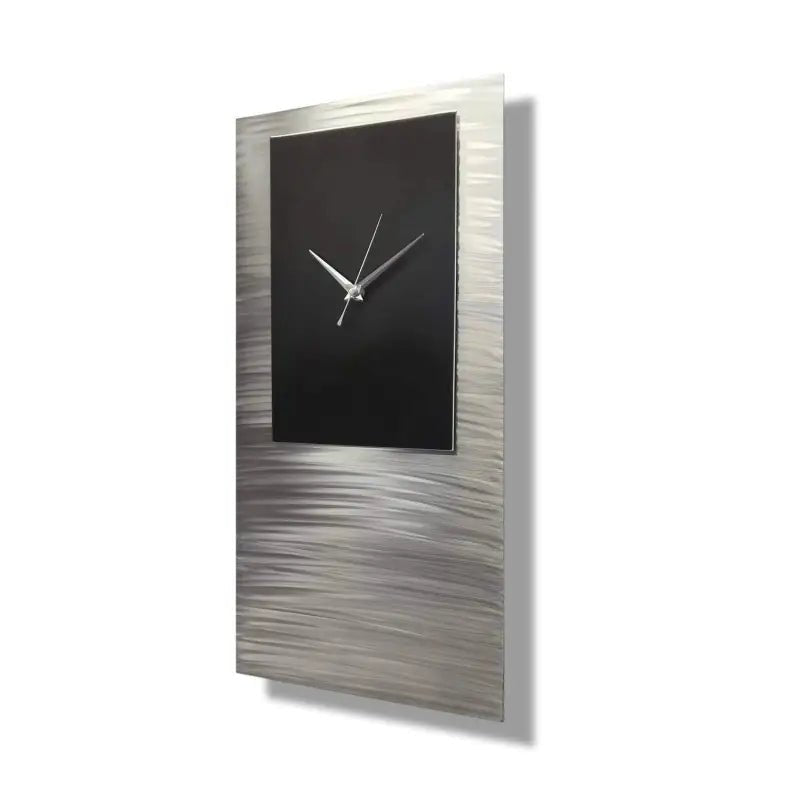 Rectangular Clock Titled "Proteus" - Modern Elements Metal Art - MO96UN2