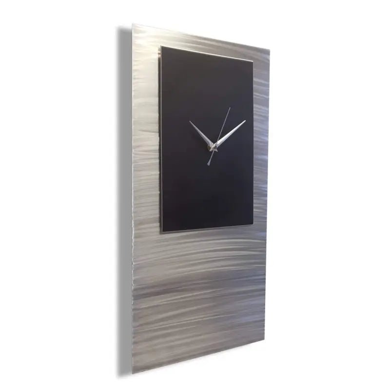 Rectangular Clock Titled "Proteus" - Modern Elements Metal Art - MO96UN2