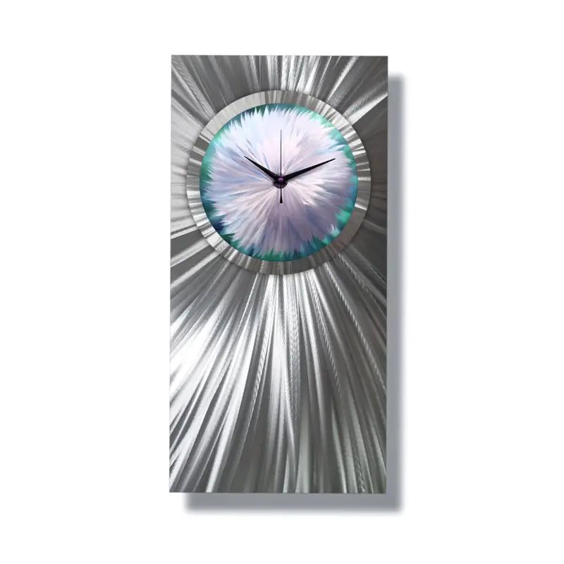Rectangular Wall Clock Titled "Floryce" - Modern Elements Metal Art - ME057378NV - 2