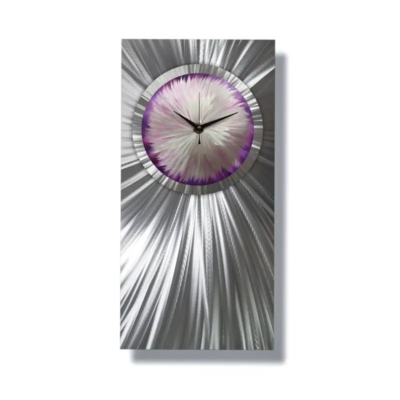 Rectangular Wall Clock Titled "Floryce" - Modern Elements Metal Art - ME057378NV
