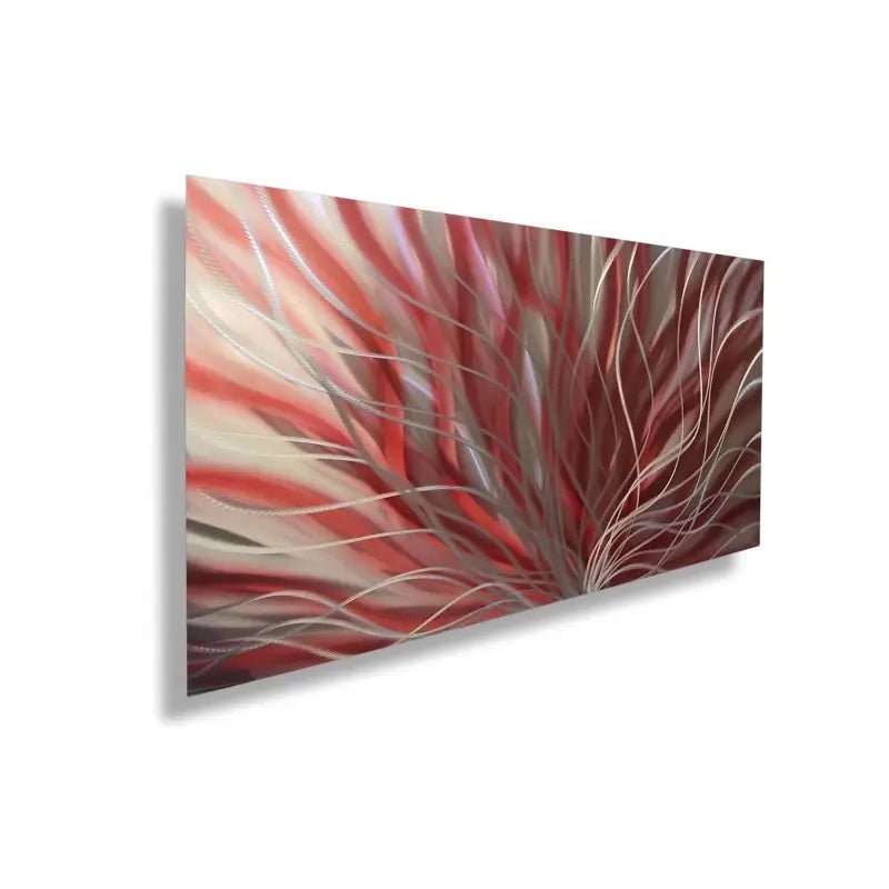 Red Wall Art Titled "Inbloom" (Red Edition) - Modern Elements Metal Art - ME4652249SX