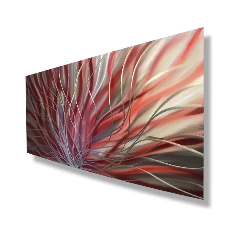 Red Wall Art Titled "Inbloom" (Red Edition) - Modern Elements Metal Art - ME4652249SX
