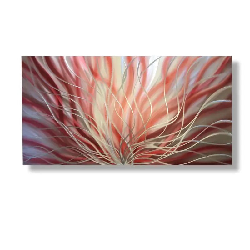 Red Wall Art Titled "Inbloom" (Red Edition) - Modern Elements Metal Art - ME4652249SX