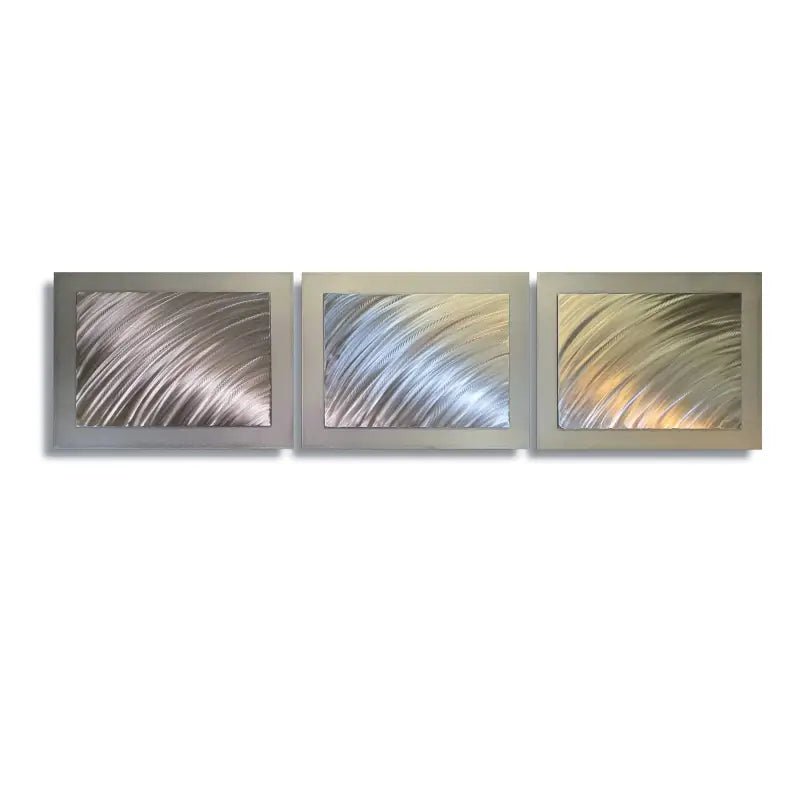 Silver Artwork Titled "Telesto" - Modern Elements Metal Art - MA1001BV1