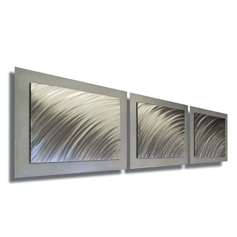 Silver Artwork Titled "Telesto" - Modern Elements Metal Art - MA1001BV1