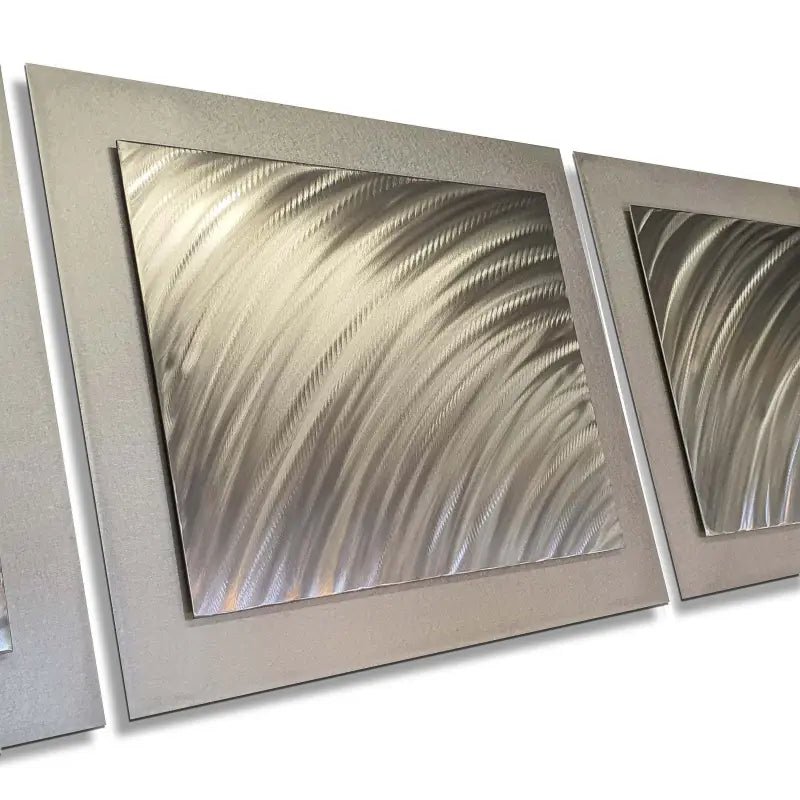 Silver Artwork Titled "Telesto" - Modern Elements Metal Art - MA1001BV1