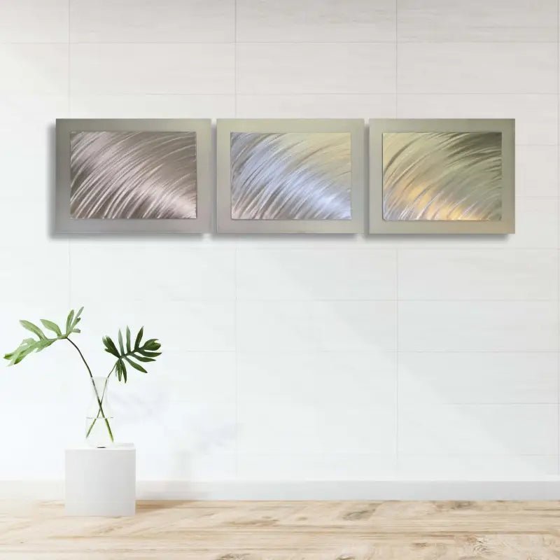 Silver Artwork Titled "Telesto" - Modern Elements Metal Art - MA1001BV1
