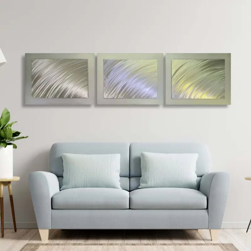 Silver Artwork Titled "Telesto" - Modern Elements Metal Art - MA1001BV1