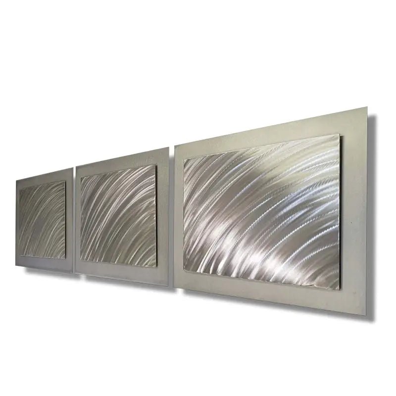 Silver Artwork Titled "Telesto" - Modern Elements Metal Art - MA1001BV1