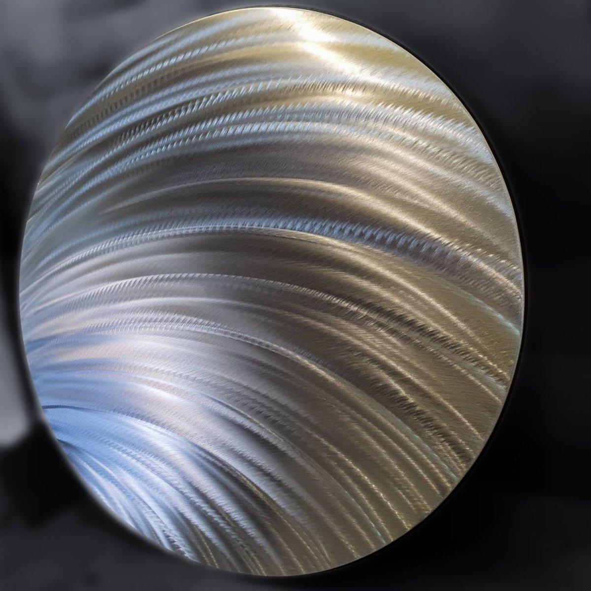 Silver Metal Wall Art - Moon Decor Round Hanging Sculpture - Modern Elements Metal Art - MJ8520KB