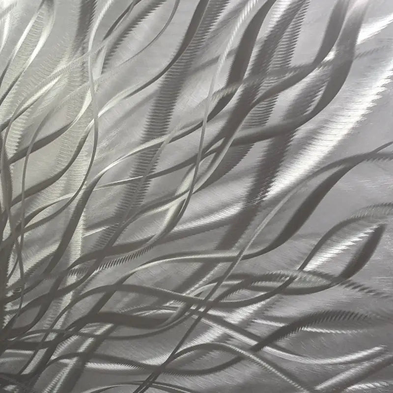 Silver Metal Wall Art Titled "Inbloom" (Silver Edition) - Modern Elements Metal Art - ME4655SX