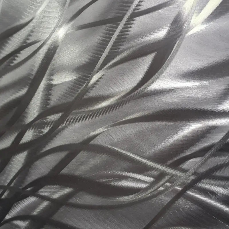 Silver Metal Wall Art Titled "Inbloom" (Silver Edition) - Modern Elements Metal Art - ME4655SX
