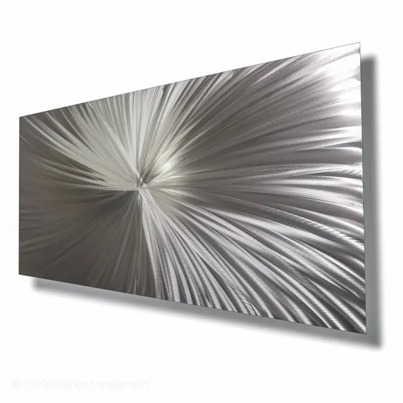 Silver Metal Wall Art Titled "Xplosion" - Modern Elements Metal Art - ME63799PX
